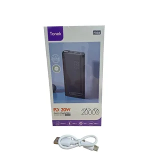 پاوربانک 22.5 وات تونک مدل PH04 ظرفیت 20000 میلی‌آمپرساعت به همراه کابل USB-C